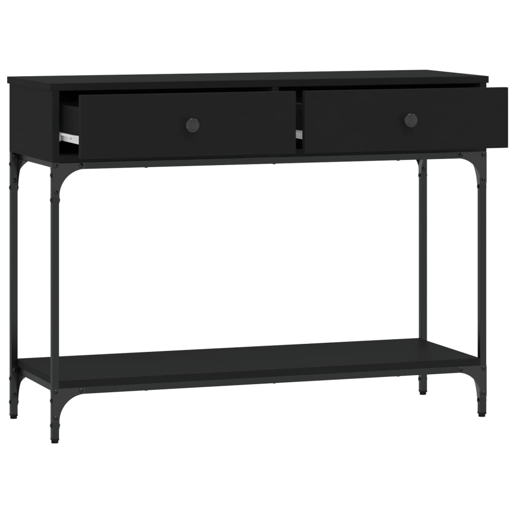 Konsolbord svart 100x34,5x75 cm konstruerat trä