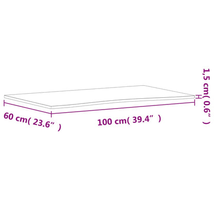 Bordsskiva 100x(55-60)x1,5 cm massivt bokträ