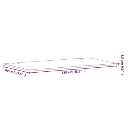 Bordsskiva 110x60x1,5 cm massivt bokträ