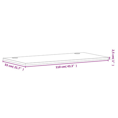 Bordsskiva 110x55x2,5 cm massiv furu