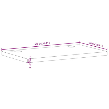 Bordsskiva 100x50x4 cm massivt bokträ