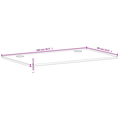 Bordsskiva 100x60x1,5 cm massivt bokträ