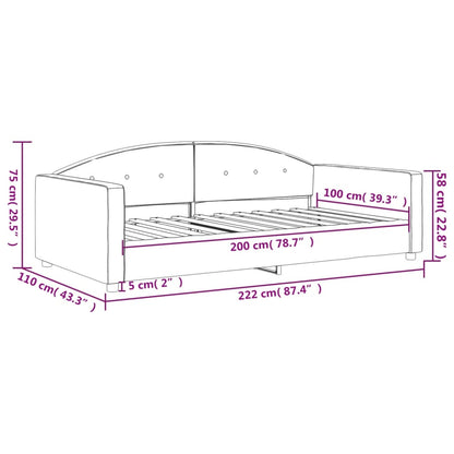 Dagbädd rosa 100x200 cm sammet