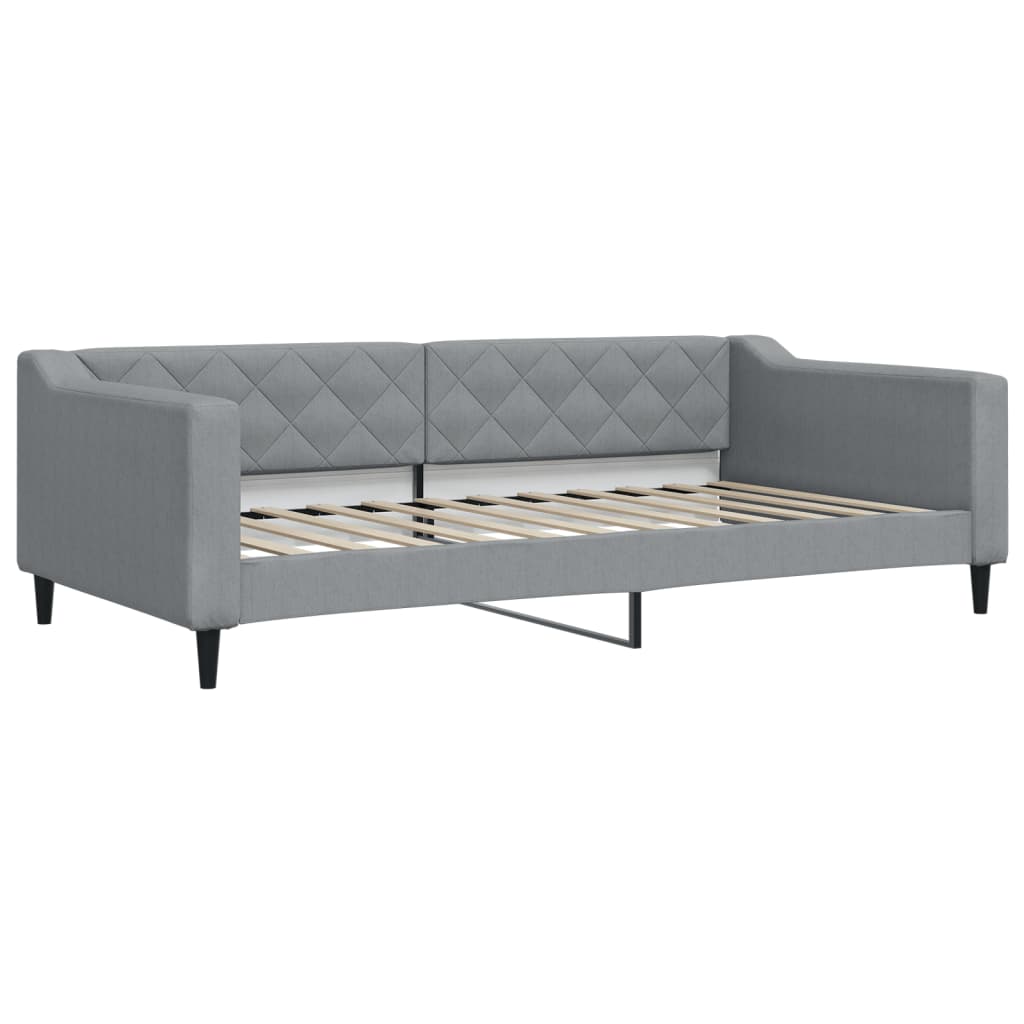 Dagbädd ljusgrå 100x200 cm tyg