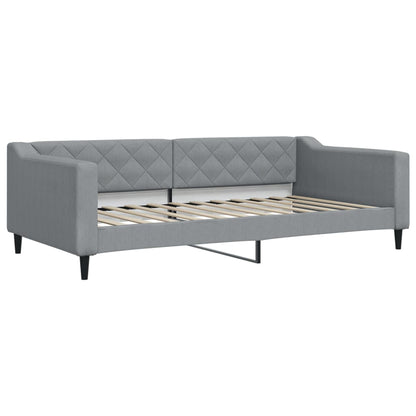 Dagbädd ljusgrå 100x200 cm tyg