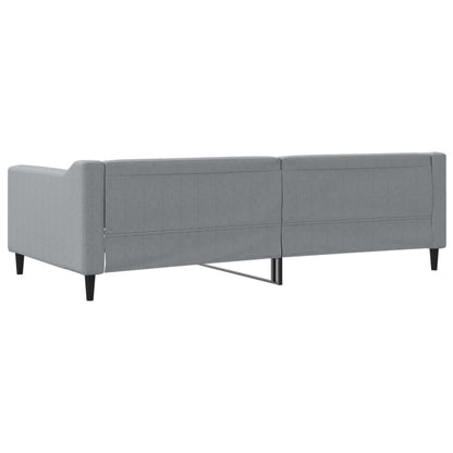 Dagbädd ljusgrå 100x200 cm tyg
