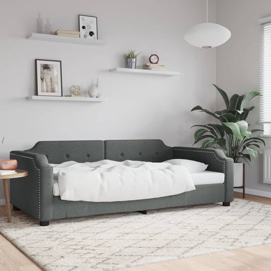 Dagbädd mörkgrå 90x200 cm tyg