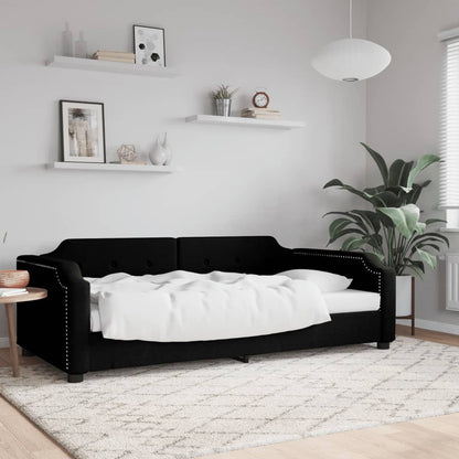 Dagbädd svart 90x200 cm tyg