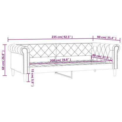 Dagbädd svart 80x200 cm konstläder