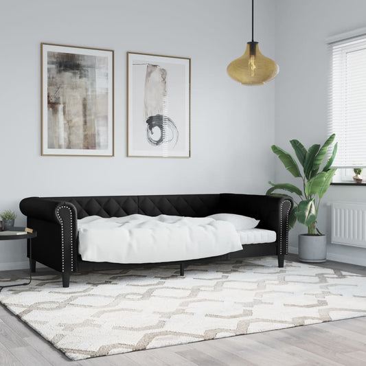 Dagbädd svart 80x200 cm konstläder