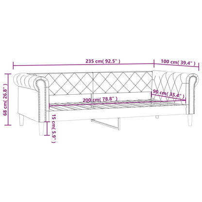 Dagbädd vit 90x200 cm konstläder