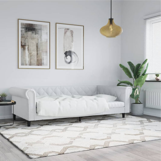Dagbädd vit 90x200 cm konstläder