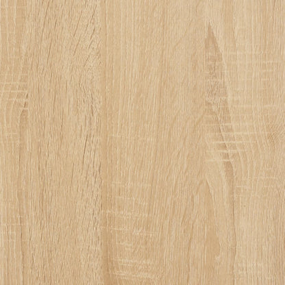 Vägghyllor med stänger 2 st sonoma-ek 80x16x14 cm