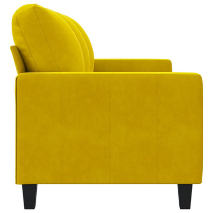 3-sitssoffa gul 180 cm sammet