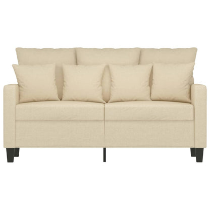 2-sitssoffa gräddvit 120 cm tyg