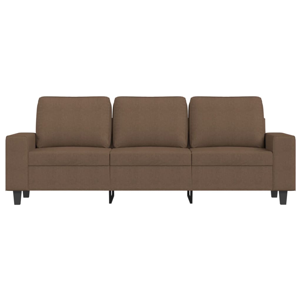 3-sitssoffa brun 180 cm tyg