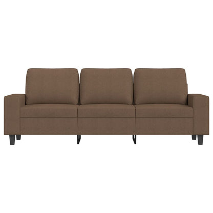 3-sitssoffa brun 180 cm tyg