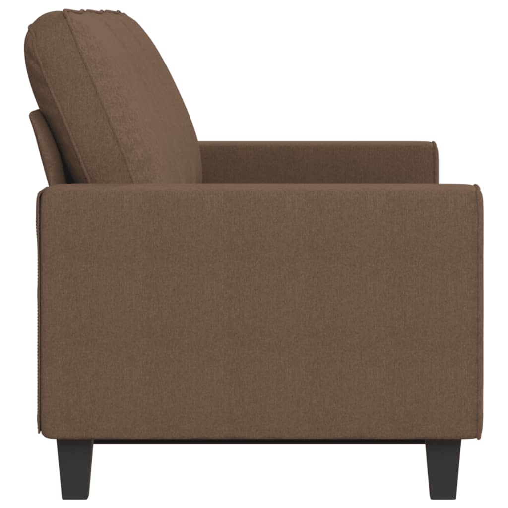 3-sitssoffa brun 180 cm tyg