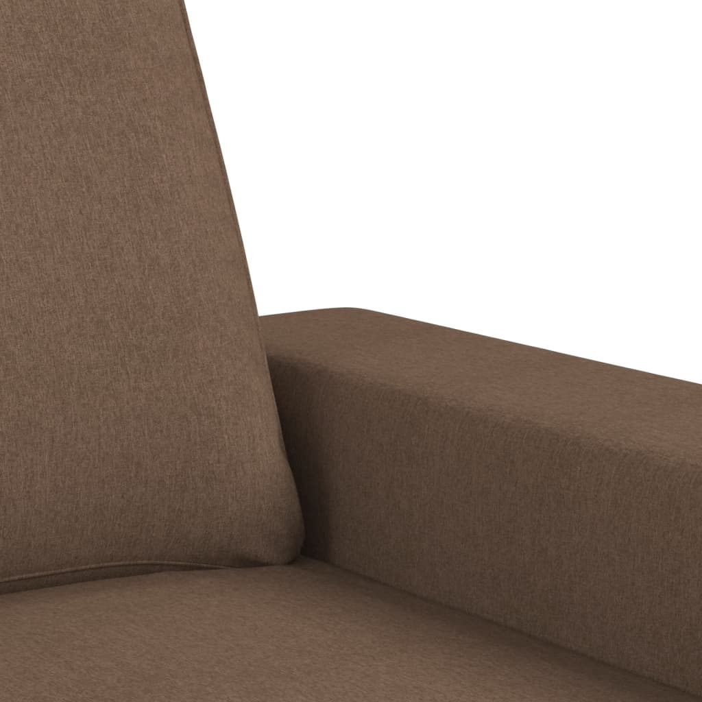 3-sitssoffa brun 180 cm tyg