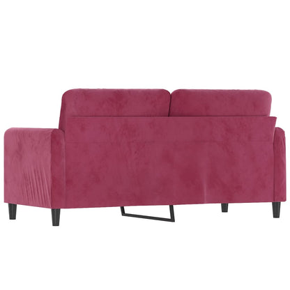 2-sitssoffa vinröd 140 cm sammet