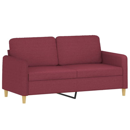 2-sitssoffa vinröd 140 cm tyg