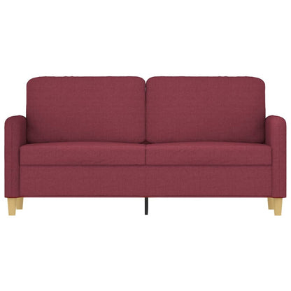 2-sitssoffa vinröd 140 cm tyg