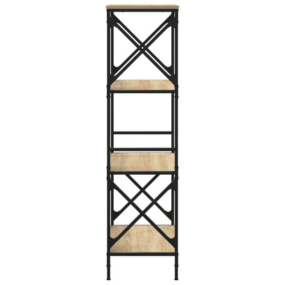 Bokhylla 4 hyllplan sonoma-ek 59x35x132 cm konstruerat trä