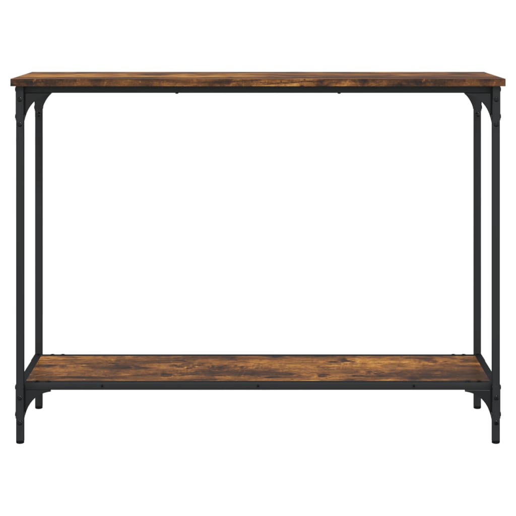 Avlastningsbord rökfärgad ek 101x30,5x75 cm konstruerat trä