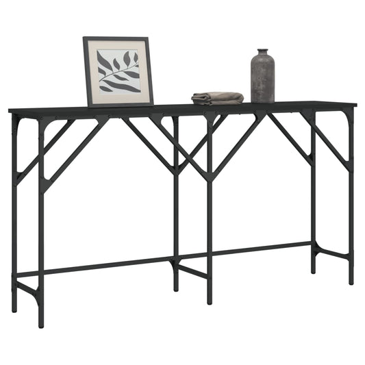 Konsolbord svart 140x29x75 cm konstruerat trä
