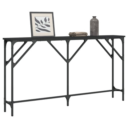 Konsolbord svart 140x23x75 cm konstruerat trä