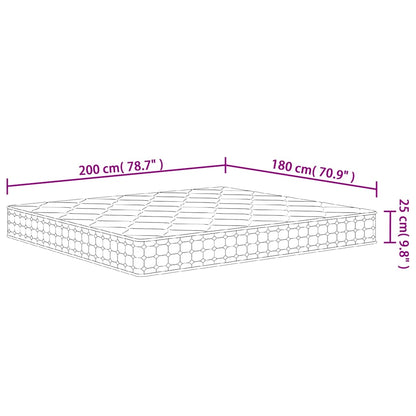 Pocketresårmadrass medium fast 180x200 cm