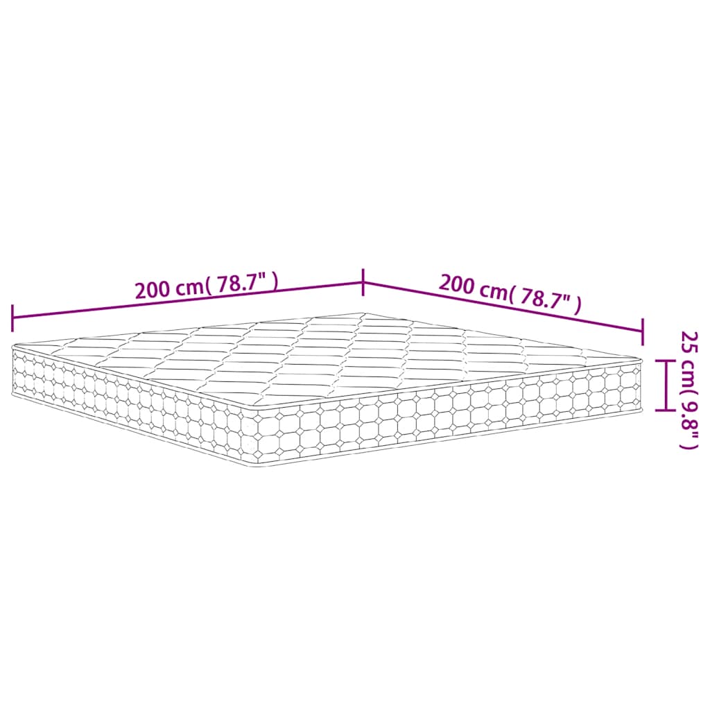 Pocketresårmadrass medium fast 200x200 cm