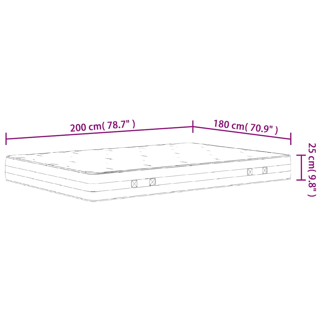 Pocketresårmadrass medium fast 180x200 cm