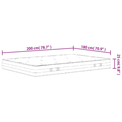 Pocketresårmadrass medium fast 180x200 cm
