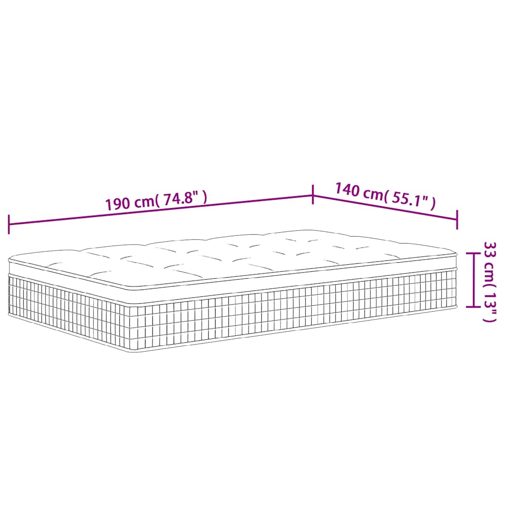 Pocketresårmadrass medium plus 140x190 cm