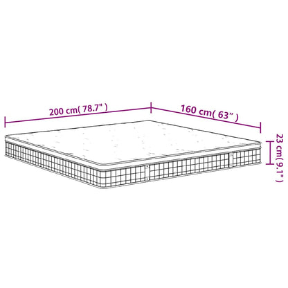 Bonellresårmadrass medium 160x200 cm