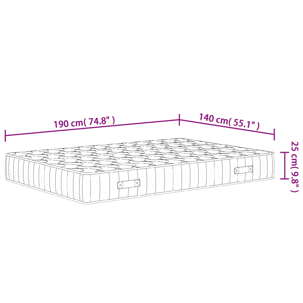 Pocketresårmadrass medium fast 140x190 cm