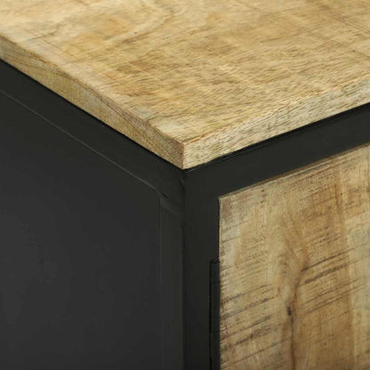 Sideboard 100x35x70 cm massivt grovt mangoträ