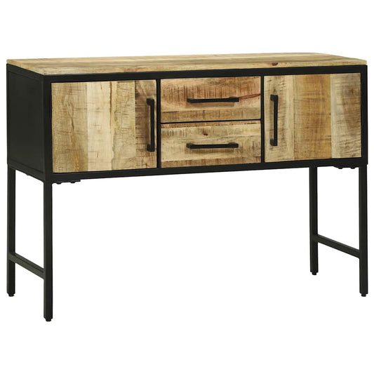 Sideboard 100x35x70 cm massivt grovt mangoträ