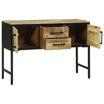 Sideboard 100x35x70 cm massivt grovt mangoträ