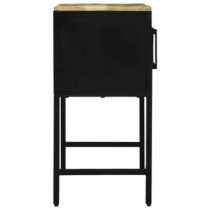 Sideboard 100x35x70 cm massivt grovt mangoträ