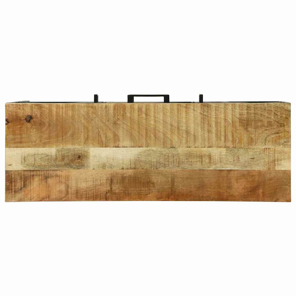 Sideboard 100x35x70 cm massivt grovt mangoträ