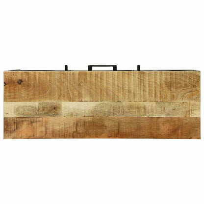 Sideboard 100x35x70 cm massivt grovt mangoträ
