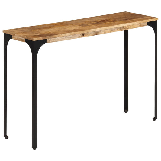 Konsolbord brun 110x35x76 cm massivt mangoträ och järn