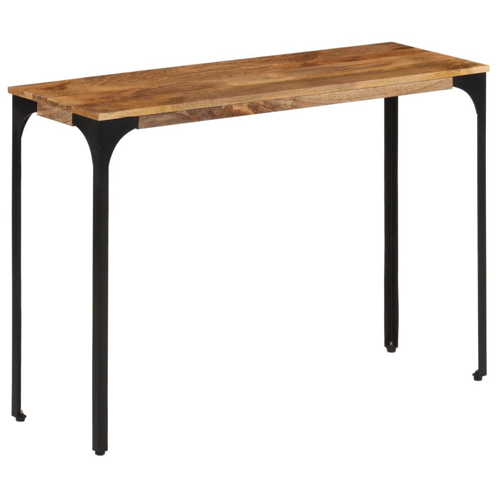 Konsolbord brun 110x35x76 cm massivt mangoträ och järn