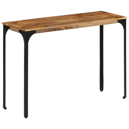 Konsolbord brun 110x35x76 cm massivt mangoträ och järn