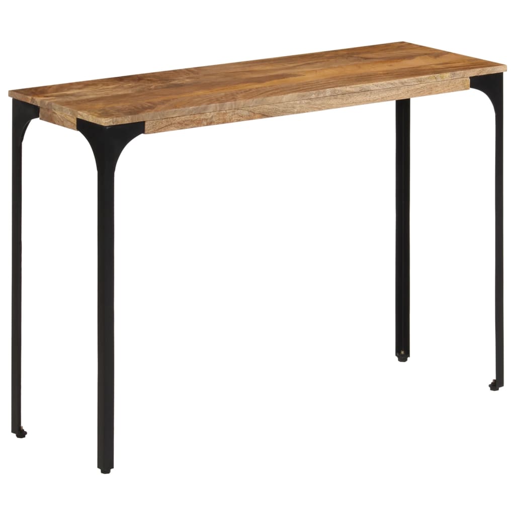 Konsolbord brun 110x35x76 cm massivt mangoträ och järn