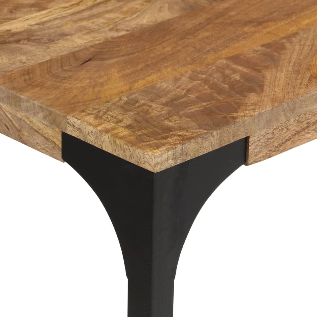 Konsolbord brun 110x35x76 cm massivt mangoträ och järn