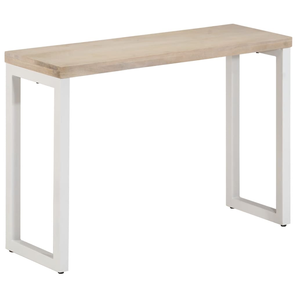 Konsolbord brun 110x35x76 cm massivt mangoträ och järn