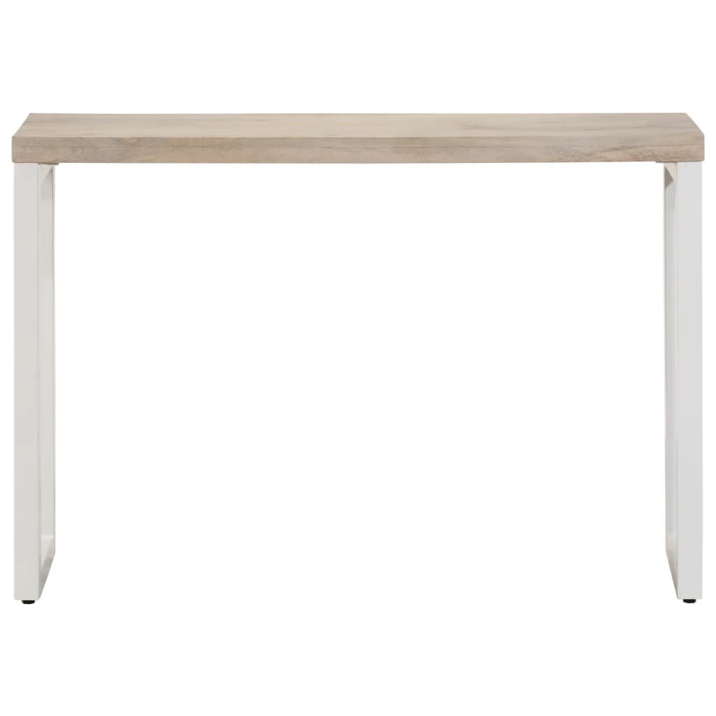 Konsolbord brun 110x35x76 cm massivt mangoträ och järn